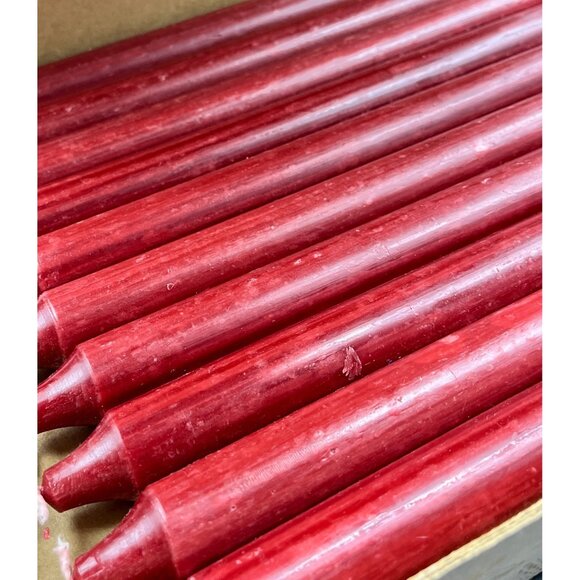 Vintage Fine Hand-Poured Taper Candles in Box Set 10 Holiday Table 11" Candles - Picture 2 of 4